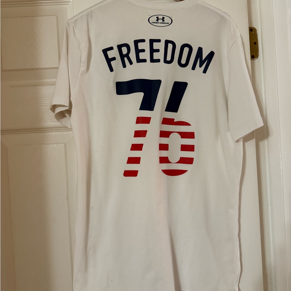 Under Armour White USA T-Shirt - Picture 2 of 3
